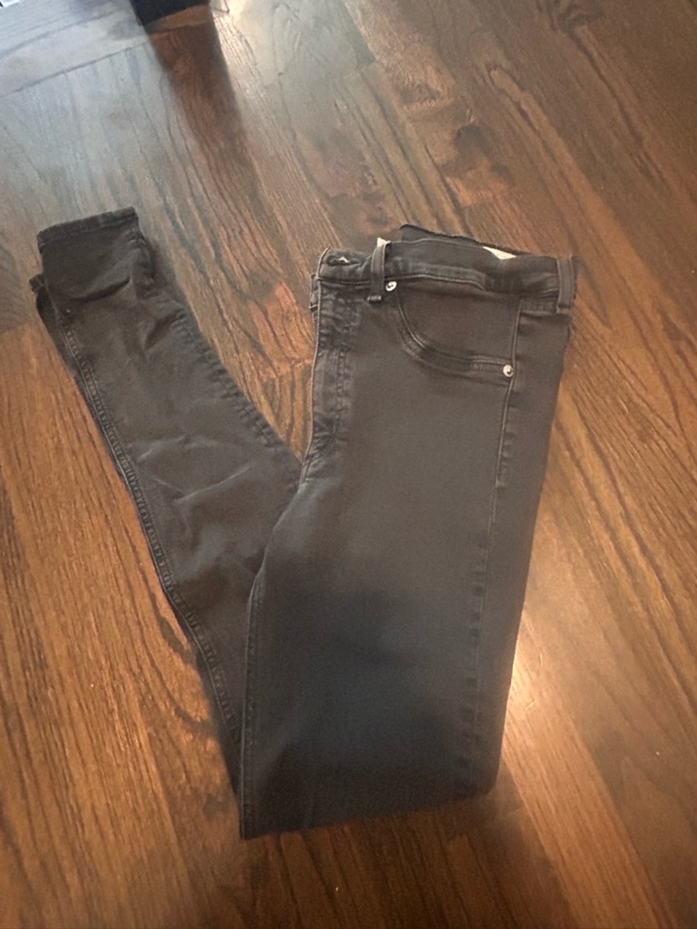 rag & bone Black Jeans with Branded Waist Label